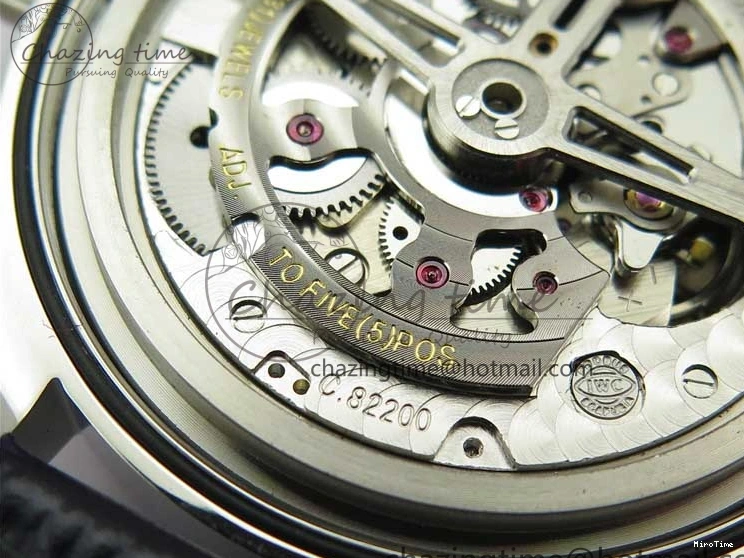 MIROTIME 0411 Packable Portuguese IW358304 ZF 1:1 Best Edition SS White Dial Blue Markers on Leather Strap A 7079